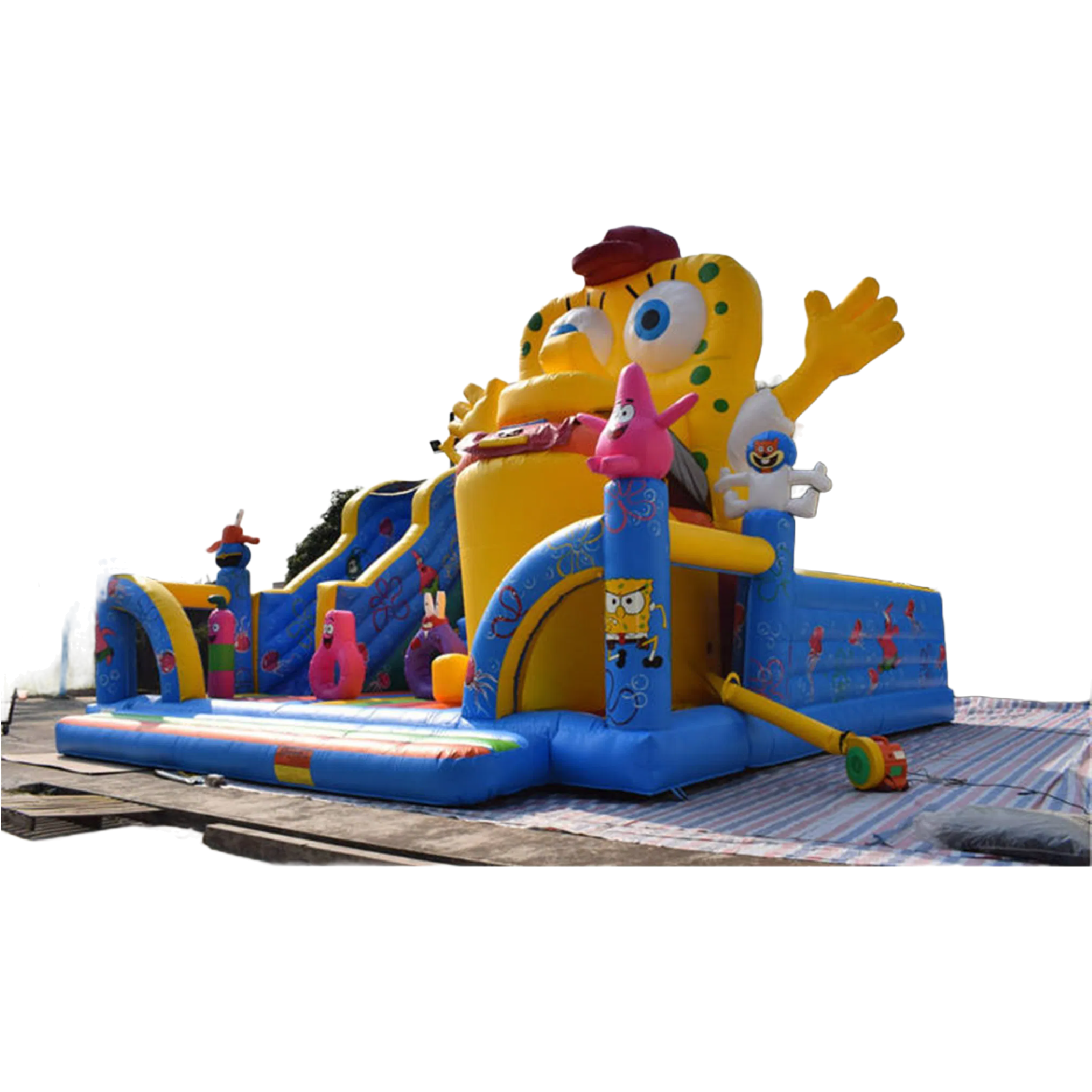 Large Customizable Inflatable Playground Equipment - Includes Repair Kit & Air Pump Accessories