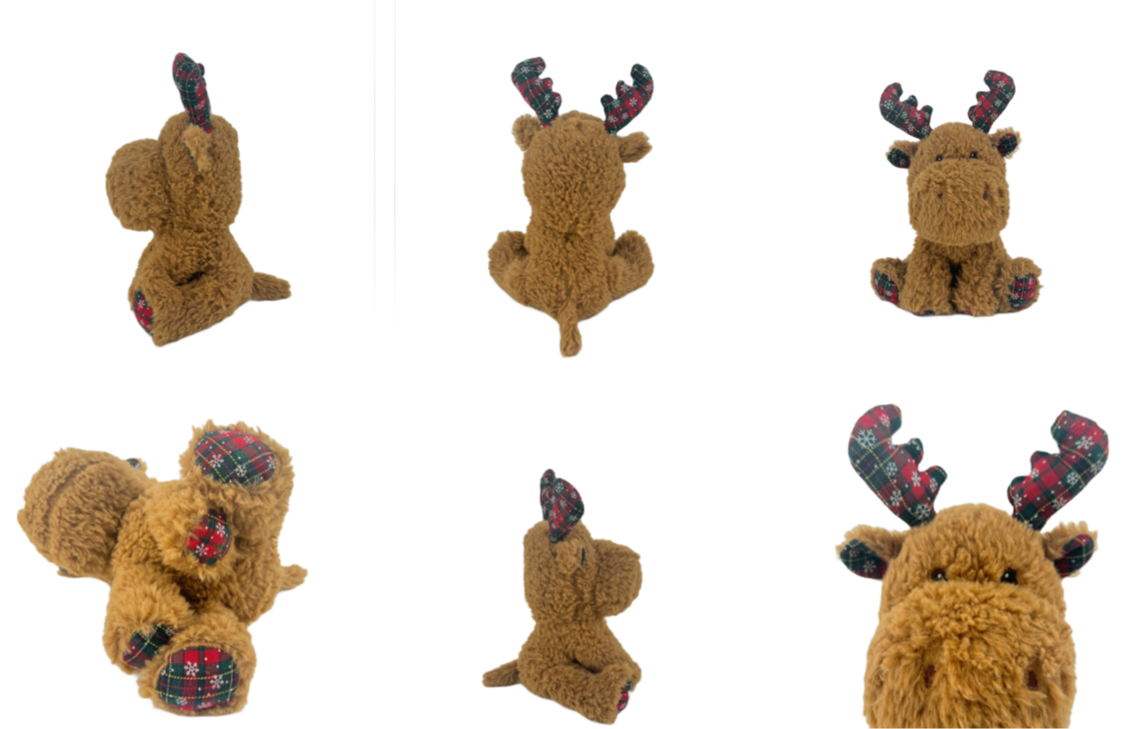 Wholesale Christmas Decorative Plush Moose Toy Custom Size and Color Options