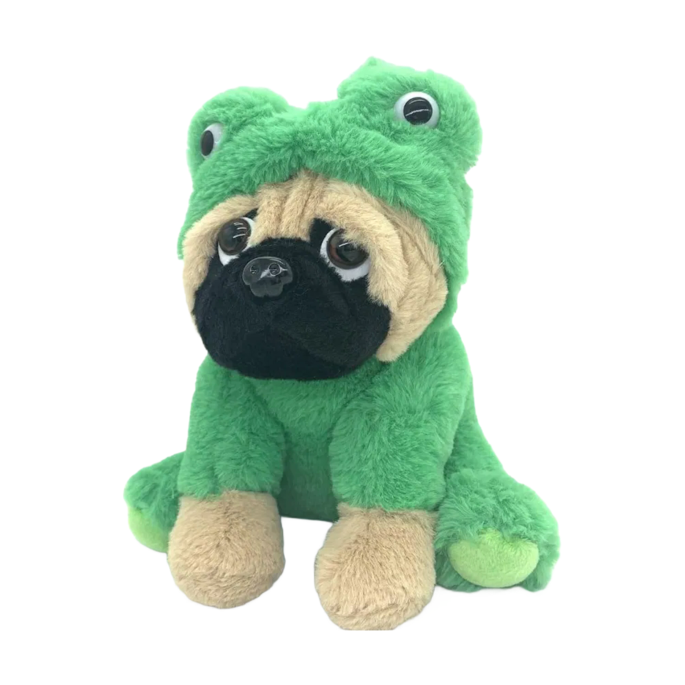 Bulk Order Pug Dog Plush Toy - 8 Inches Sitting Height Soft Stuffed Animal for Children