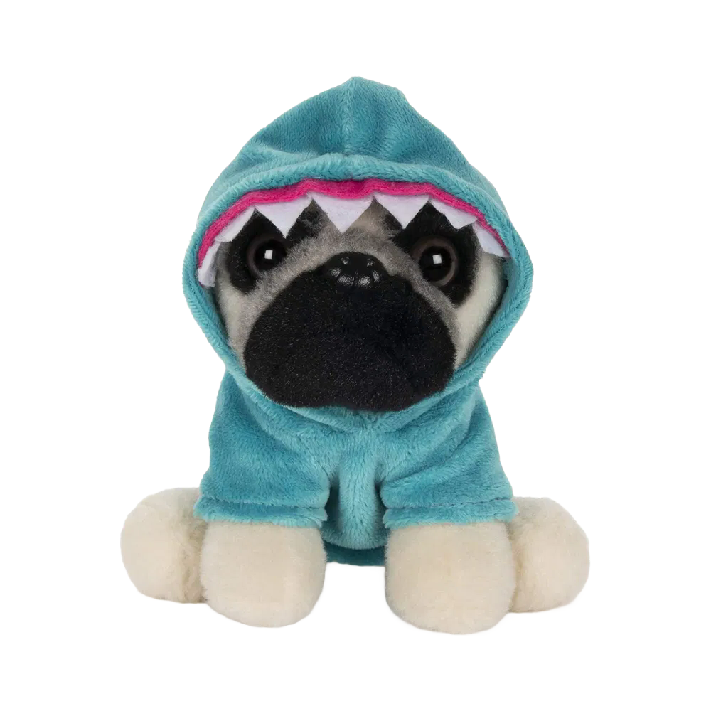 Bulk Order Pug Dog Plush Toy - 8 Inches Sitting Height Soft Stuffed Animal for Children