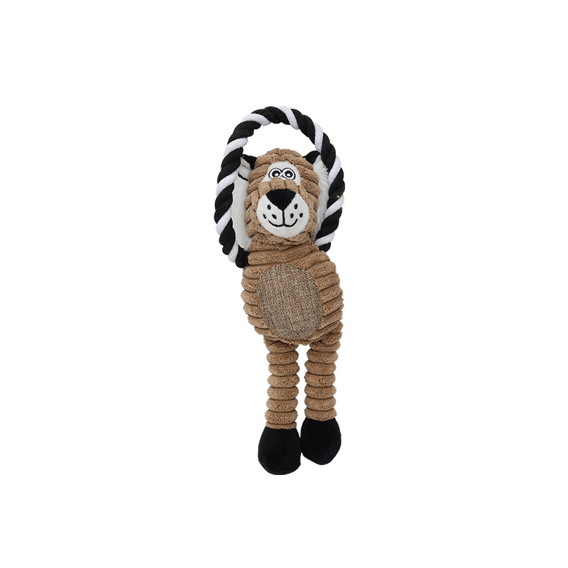 High-Quality Non-Toxic Plush Sound Toys for Pets - Elephant/Lion/Monkey Shapes Available