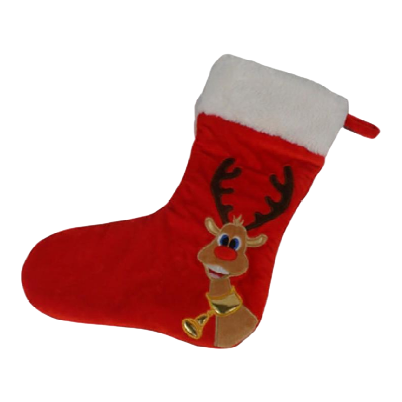 Wholesale Plush Christmas Bear Socks 36cm Red Teddy Bear Xmas Stockings for Bulk Orders
