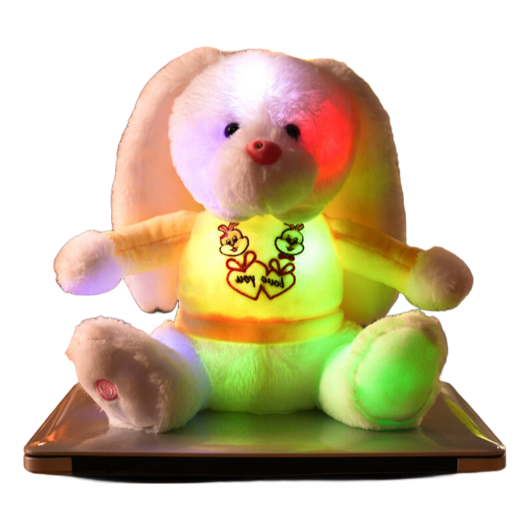 Bulk Order Customizable Glow Rabbit Plush Toy for Kids Under 3 Years