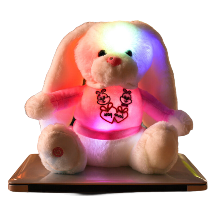 Bulk Order Customizable Glow Rabbit Plush Toy for Kids Under 3 Years