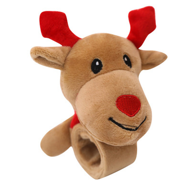 Custom Design Christmas Plush Toys Hand Ring Wristband for Kids Safety Certified