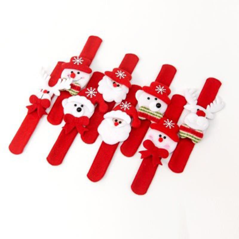 Custom Design Christmas Plush Toys Hand Ring Wristband for Kids Safety Certified