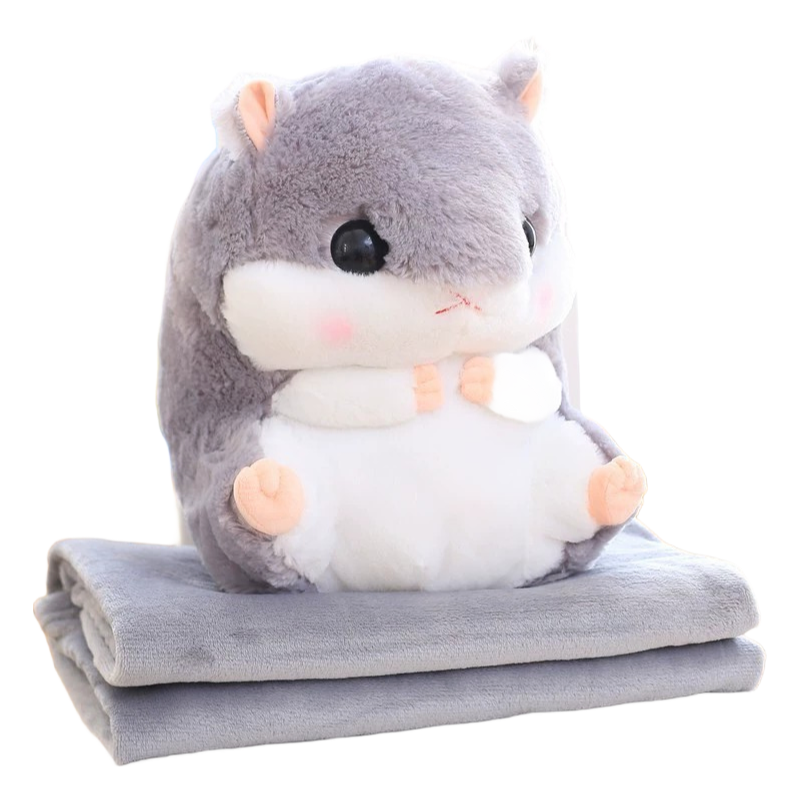 Multicolor Soft Hamster Plush Stuffed Toy with Plastic Pellets Filling for Children