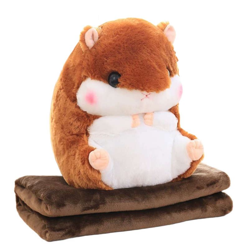 Multicolor Soft Hamster Plush Stuffed Toy with Plastic Pellets Filling for Children