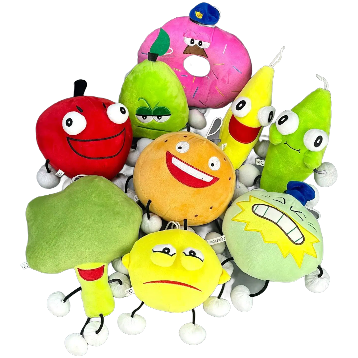 Wholesale Brain Cartoon Fruit Plush Toy Figures with Custom Design and Safe Material Standards