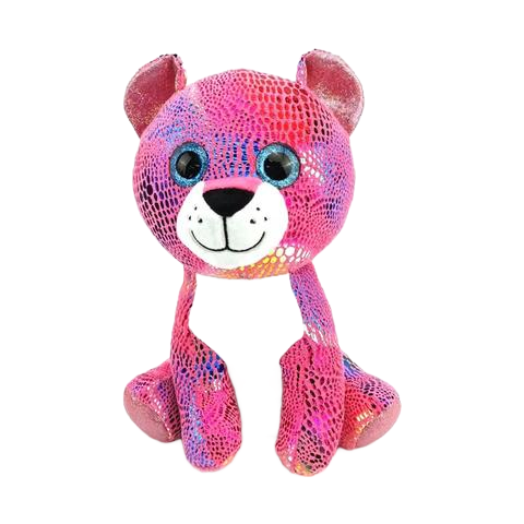 Glitter Plush Cat Big Eyes Stuffed Animal Toy - Customized Soft Plush Doll for Kids Gifts
