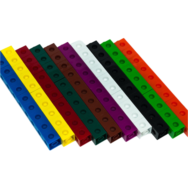 Customized ABS/PP Educational Linking Cubes for Children's Math Learning Toys