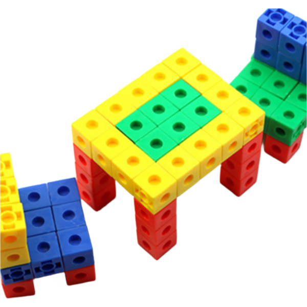 Customized ABS/PP Educational Linking Cubes for Children's Math Learning Toys