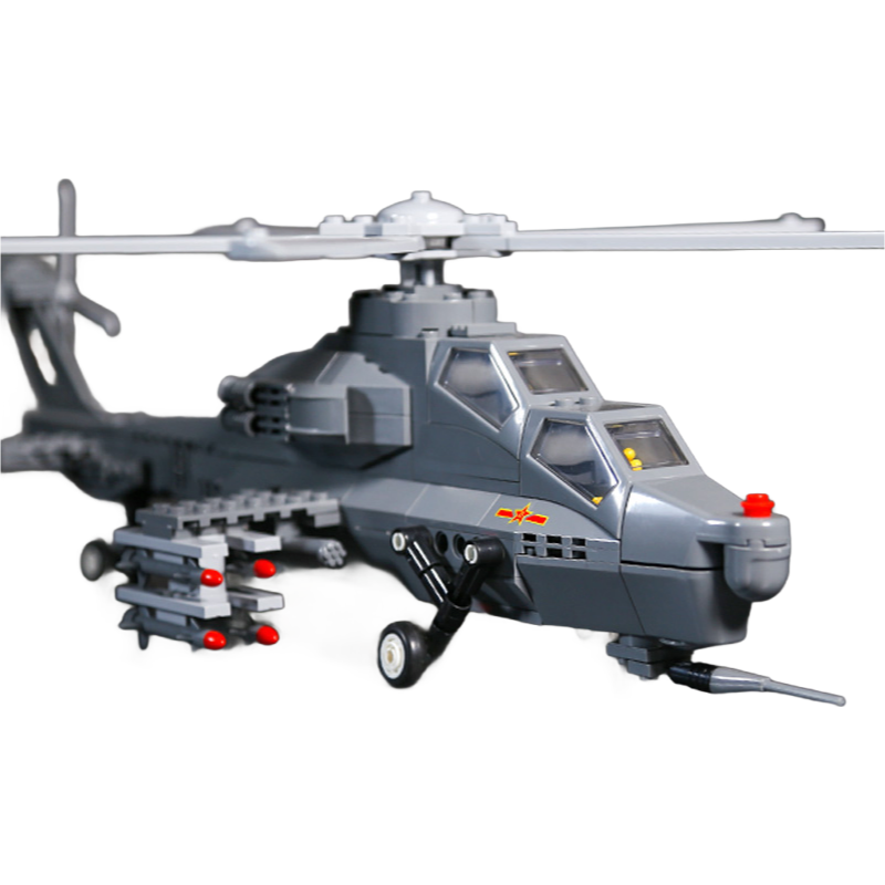 Wholesale ABS Material Helicopter Gunship Building Blocks Toy Set - OEM/ODM Available