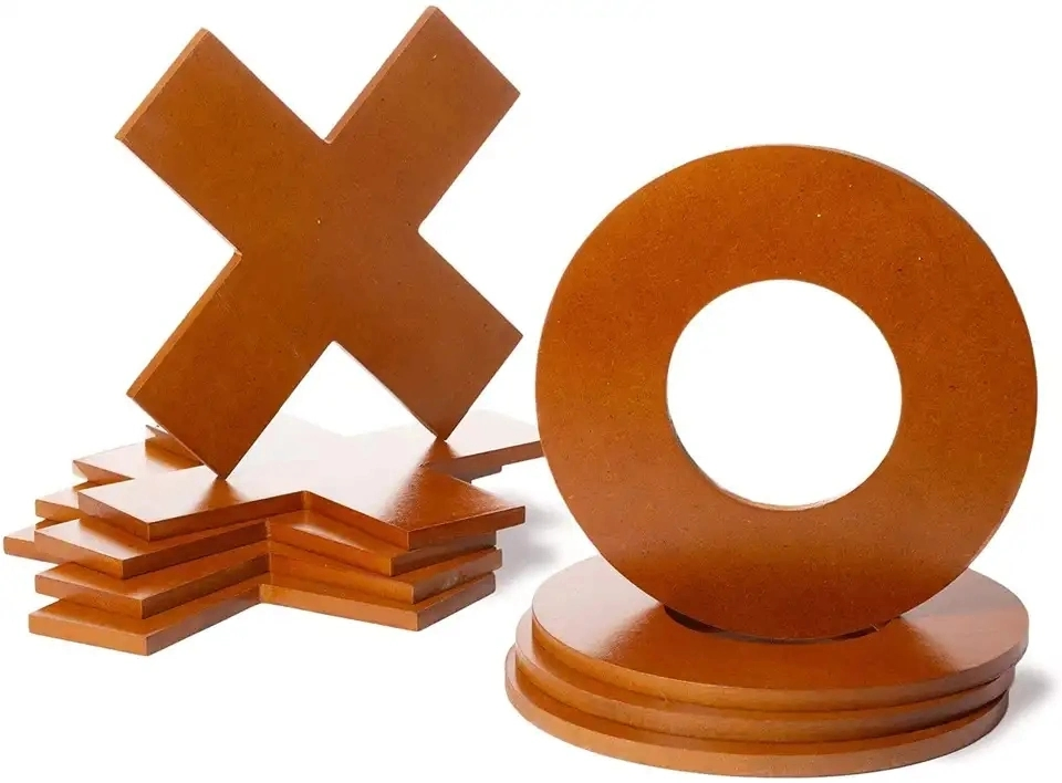 Premium Wooden Tic Tac Toe Game Set for Kids and Adults - Educational Outdoor Yard Toy