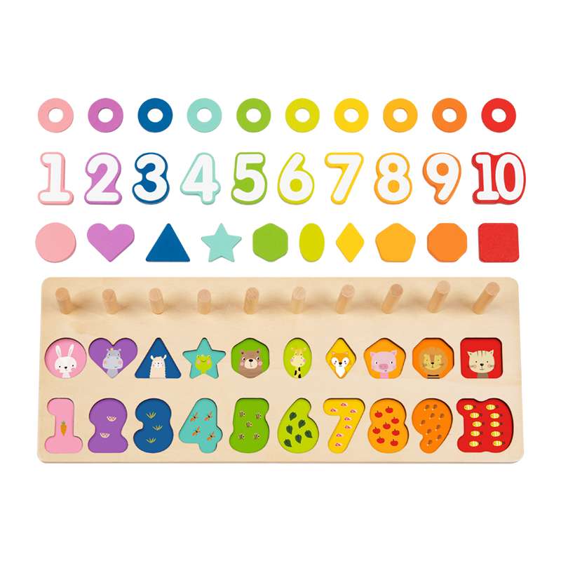 Bulk Order Counting Stacker Developmental Toy with FSC Certified Materials