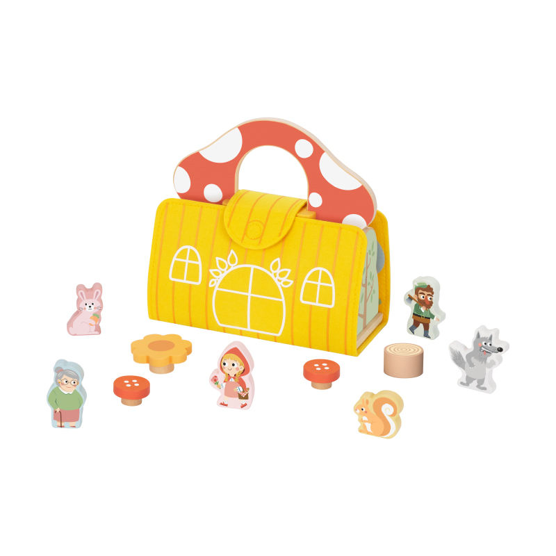 Customizable OEM Wooden Toy House Playset for Kids Under 3 Years Old