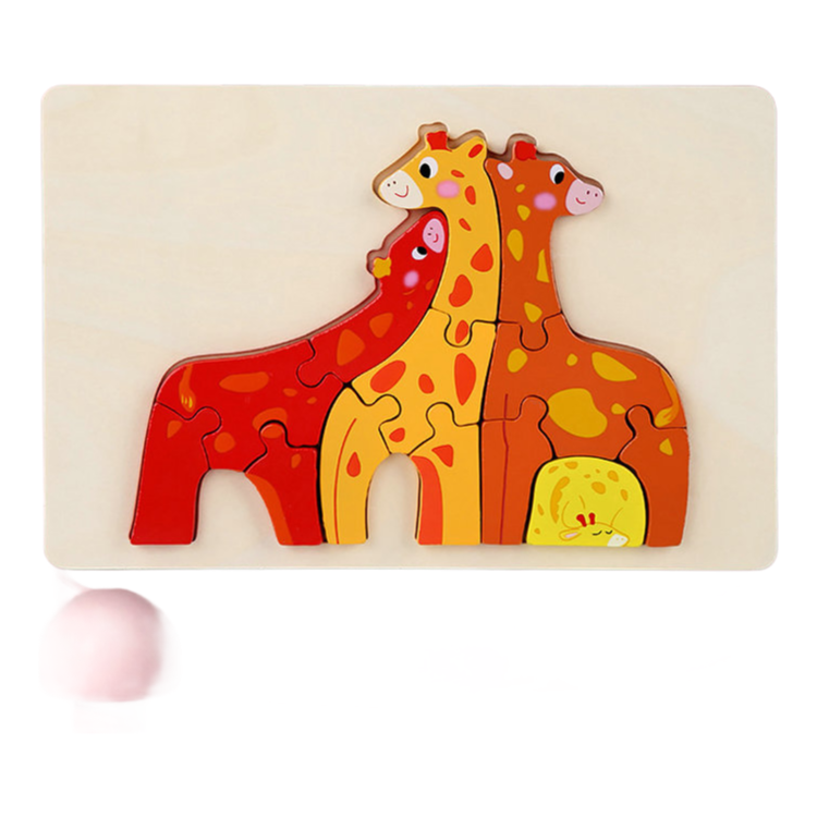 Eco-Friendly Solid Wood Giraffe Jigsaw Puzzle Manufacturer Z14295D