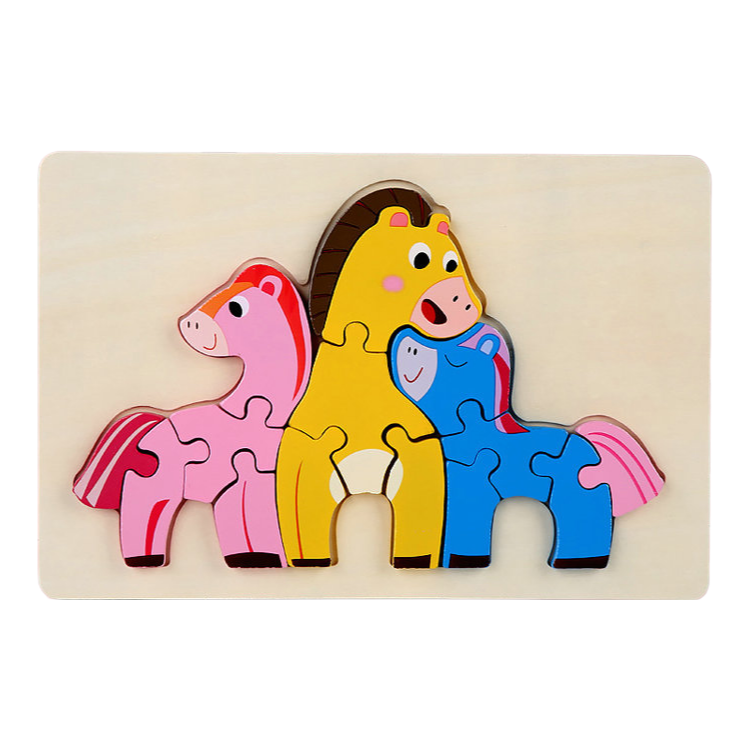 Eco-Friendly Solid Wood Giraffe Jigsaw Puzzle Manufacturer Z14295D