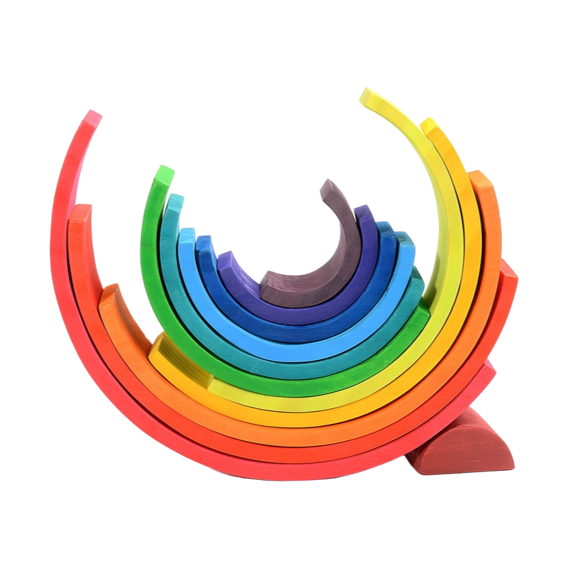 Rainbow Montessori Wood Building Blocks Factory Supply | Wholesale Custom Baby Educational Learning Toy for Kids