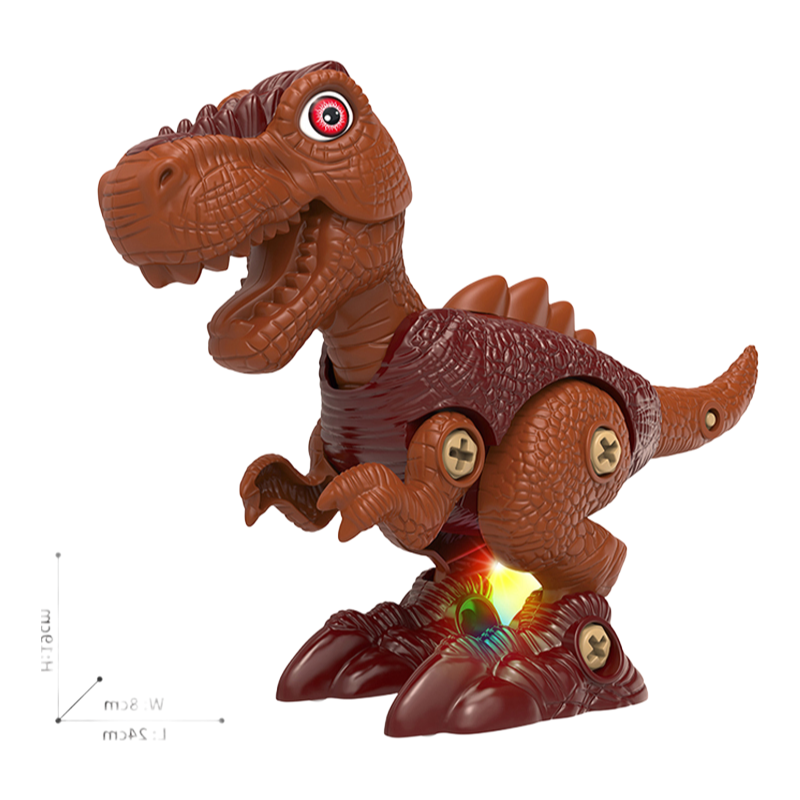 Bulk Supply of EN71 Certified DIY Assemble Dinosaur Toys with AG13 Batteries