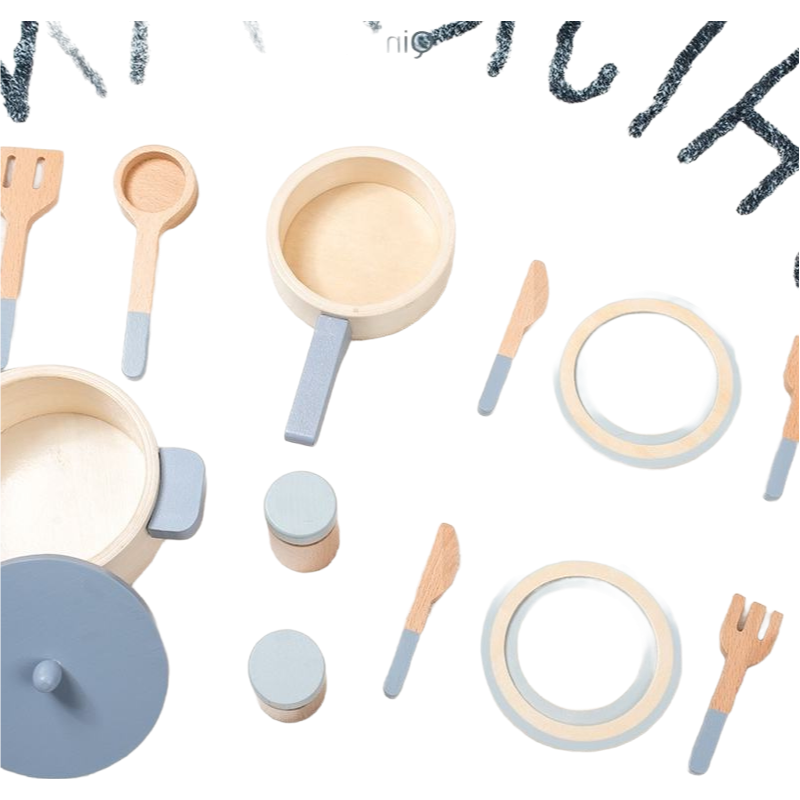 High Quality Wooden Simulation Kitchen Set for Kids - Educational Toy for 3-8 Years Old