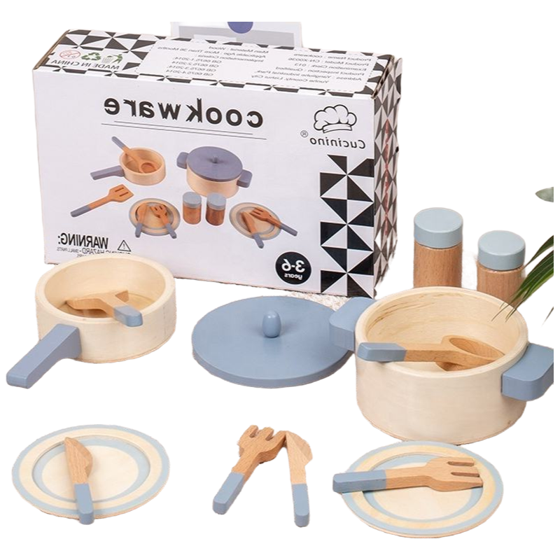High Quality Wooden Simulation Kitchen Set for Kids - Educational Toy for 3-8 Years Old