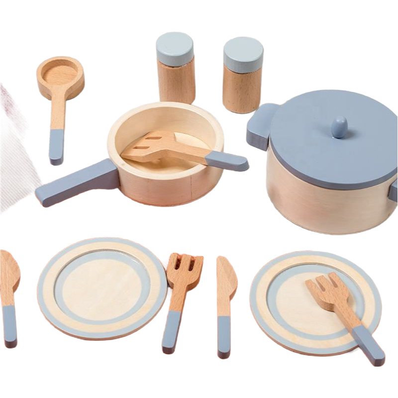 High Quality Wooden Simulation Kitchen Set for Kids - Educational Toy for 3-8 Years Old