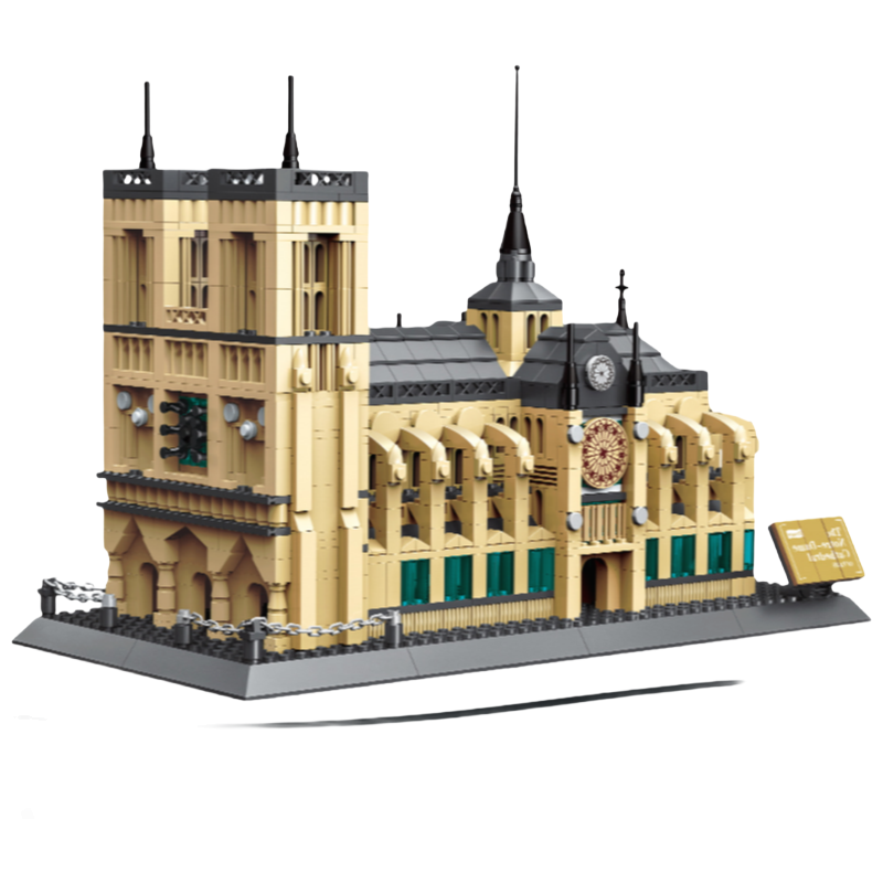 Factory Supply Educational Unisex Building Blocks Notre Dame Cathedral Toy for Ages 8+