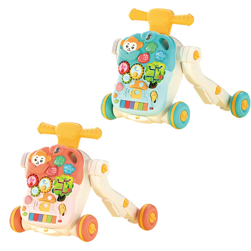 4 in 1 Multifunctional Baby Walker with Music and Lights for Toddlers 18 Months+
