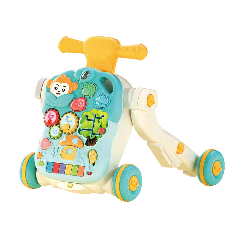 4 in 1 Multifunctional Baby Walker with Music and Lights for Toddlers 18 Months+
