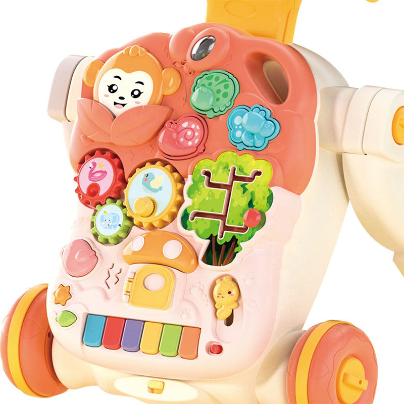 4 in 1 Multifunctional Baby Walker with Music and Lights for Toddlers 18 Months+