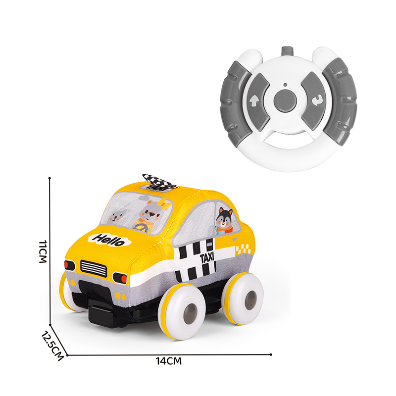 2.4G RC Soft Plush Ambulance Car Toy for Kids Ages 3-8 Years Educational Remote Control Vehicle