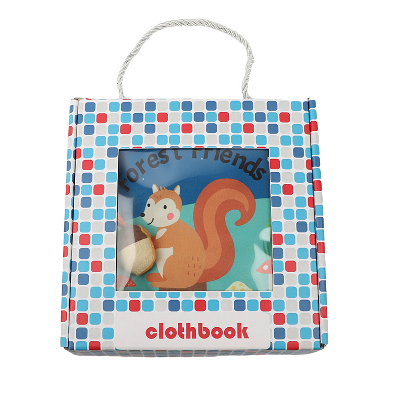 Custom Printed Polyester Baby Cloth Book with Bells & Mirrors - 10 Pages Educational Toy