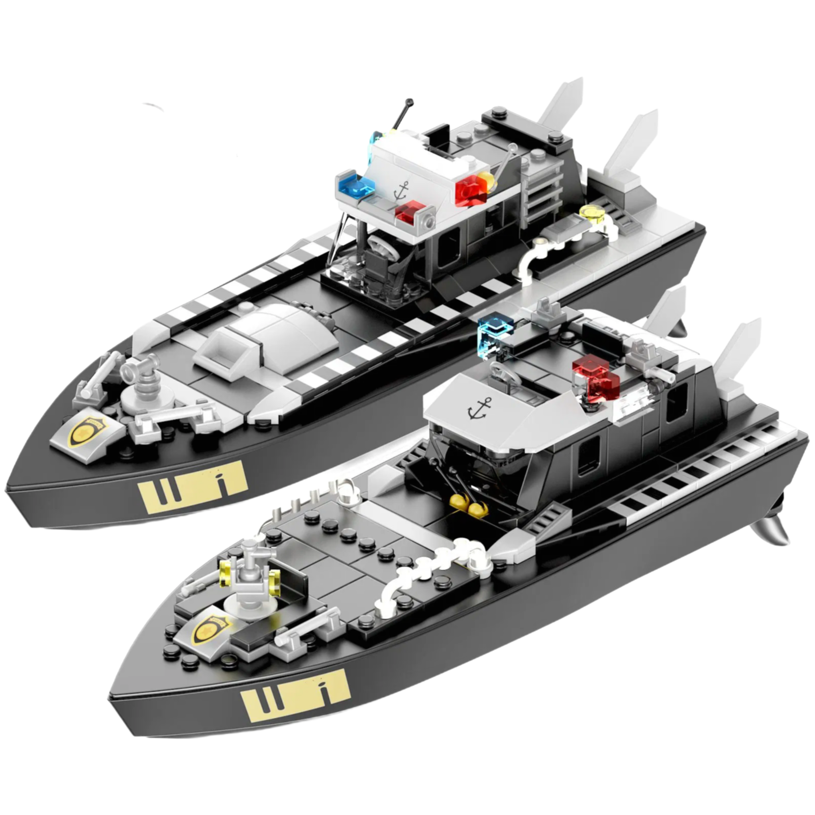 Remote Control Pool Boat Toy with 162 Pcs Building Blocks and 50m Control Distance