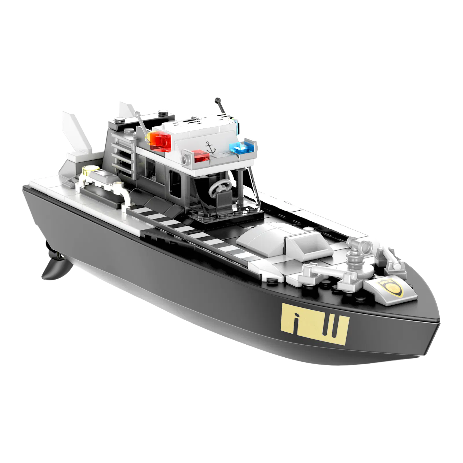 Remote Control Pool Boat Toy with 162 Pcs Building Blocks and 50m Control Distance