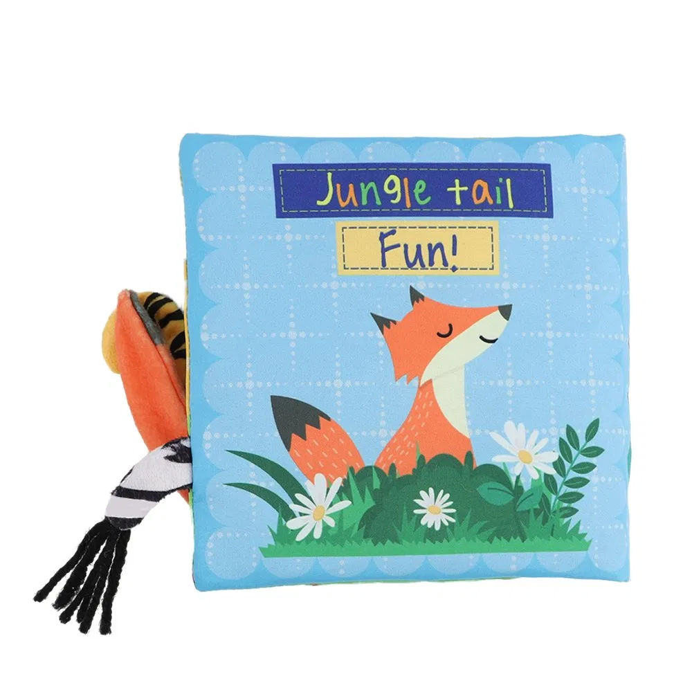Factory Supply Baby Sensory Cloth Book with Noisy Paper Mirror Custom Design Available