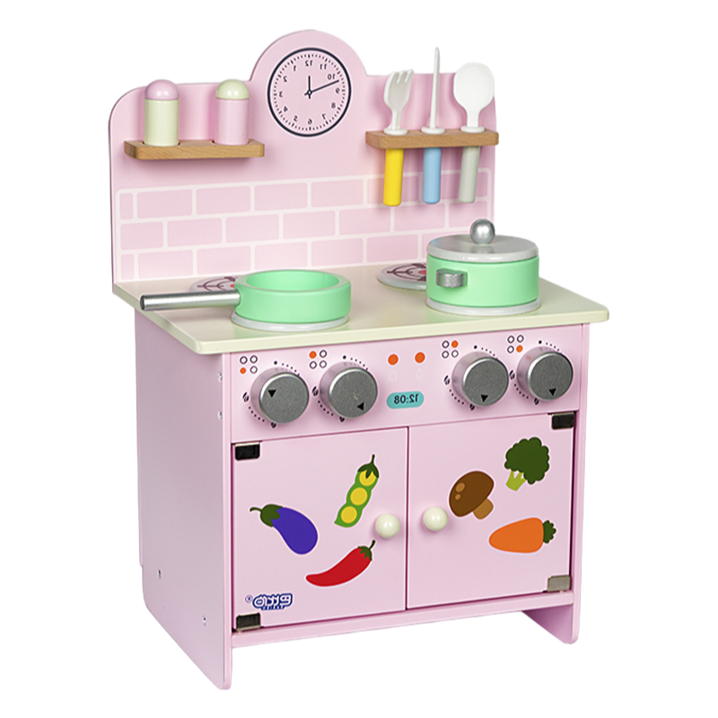 Factory Supply Wooden Role Play Kitchen Toy - Unisex Pretend Cooking Set for Early Childhood Education