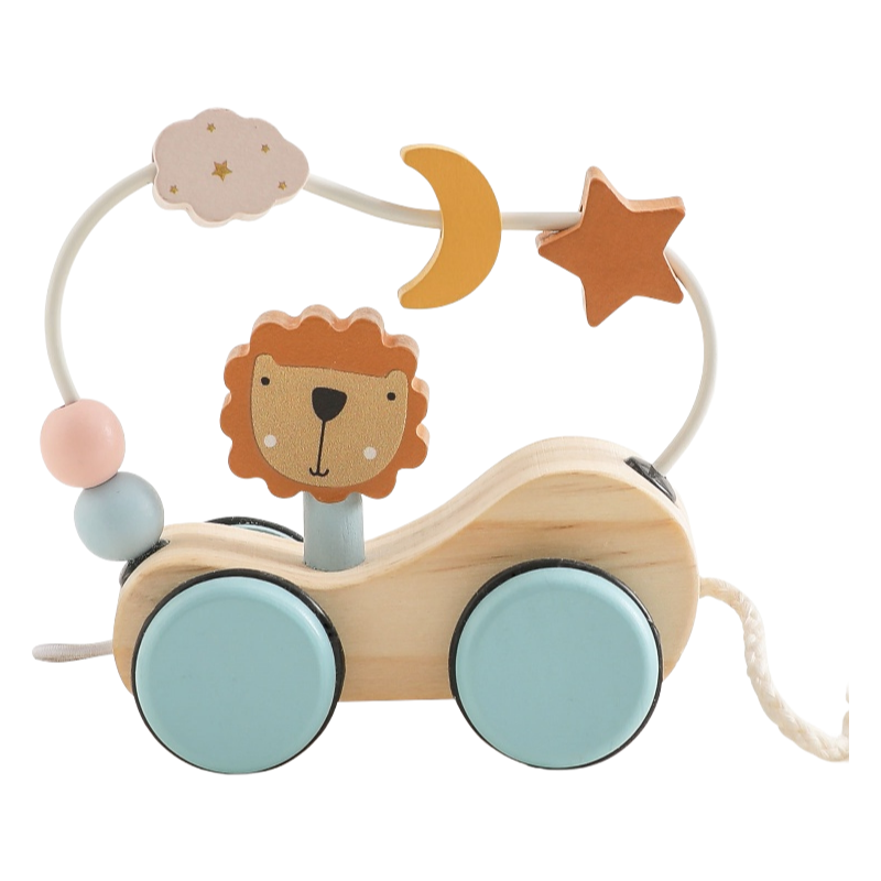 Wooden Educational Tractor Shape Car Toy for Kids 3+ Years - Geometric Learning Board Game Set