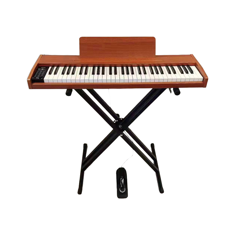 61 Key Wooden Electric Keyboard Piano Toy for Early Childhood Music Education - Premium Learning Instrument