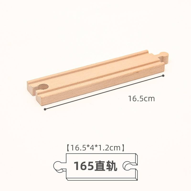 Premium Wooden Train Tracks Set with Rail Station Accessories - Educational DIY Toy for Kids