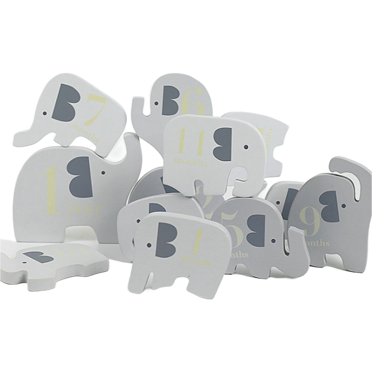 Premium Wooden Elephant Shape Puzzle for Toddlers - Early Learning Educational Toy Z14243A