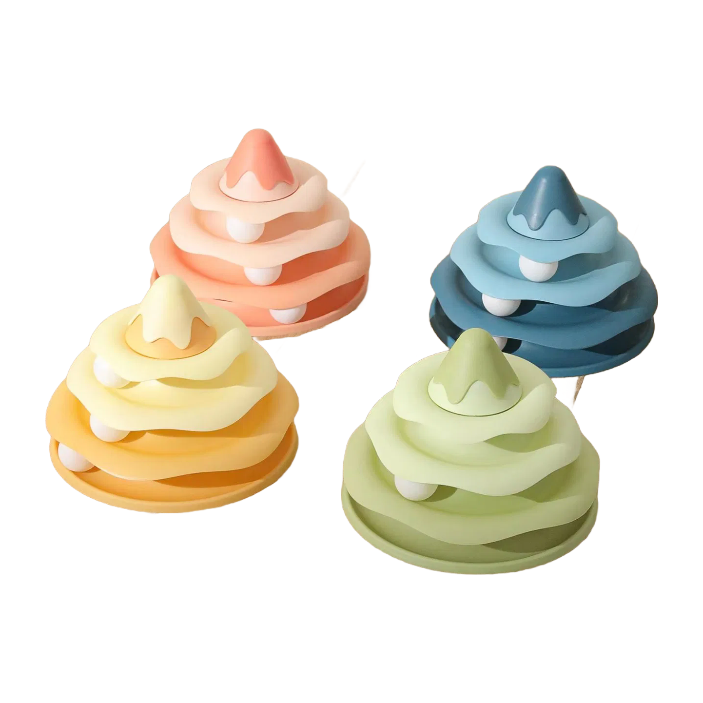 Original Four-Layer Snow Mountain Cat Toy - Eco-Friendly Plastic Pet Amusement Plate with Self-Healing Feature