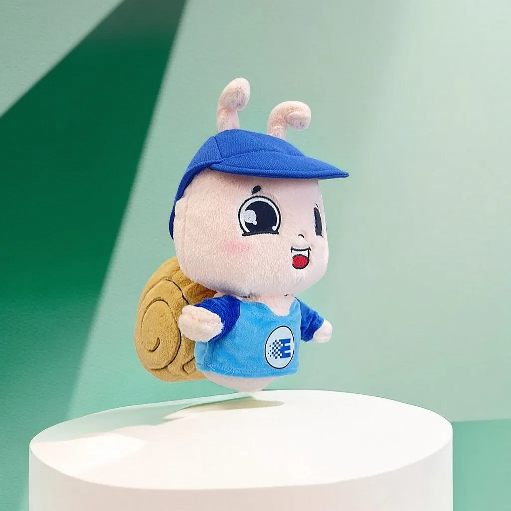 Claw Vending Machine 20cm Snail Plush Toy Fully Compliant for EU/US – CE, EN71, 300 MOQ