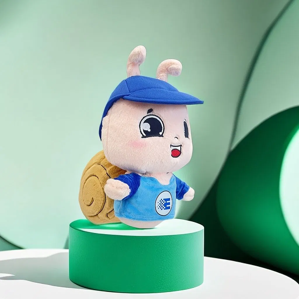 Claw Vending Machine 20cm Snail Plush Toy Fully Compliant for EU/US – CE, EN71, 300 MOQ