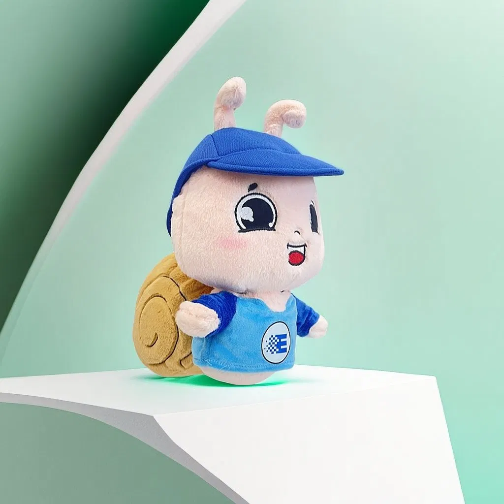 Claw Vending Machine 20cm Snail Plush Toy Fully Compliant for EU/US – CE, EN71, 300 MOQ