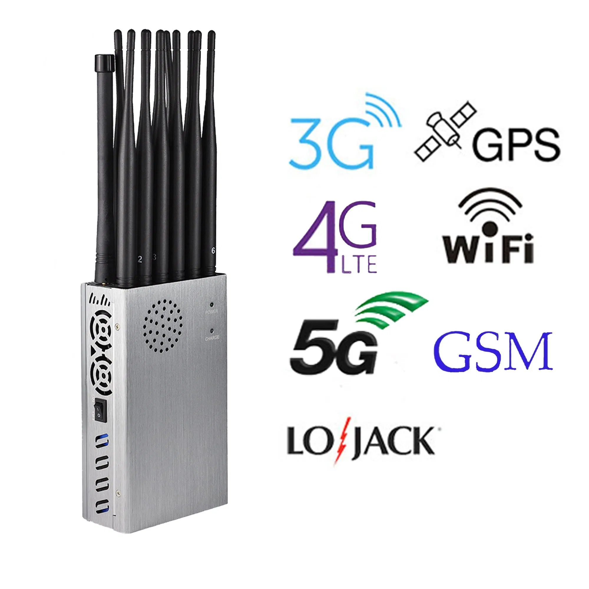 12 Antennas Handheld Signal Jammer 8.4W 2-20m Coverage – SGS-Audited Manufacturer, CE, 5pcs MOQ, Export License
