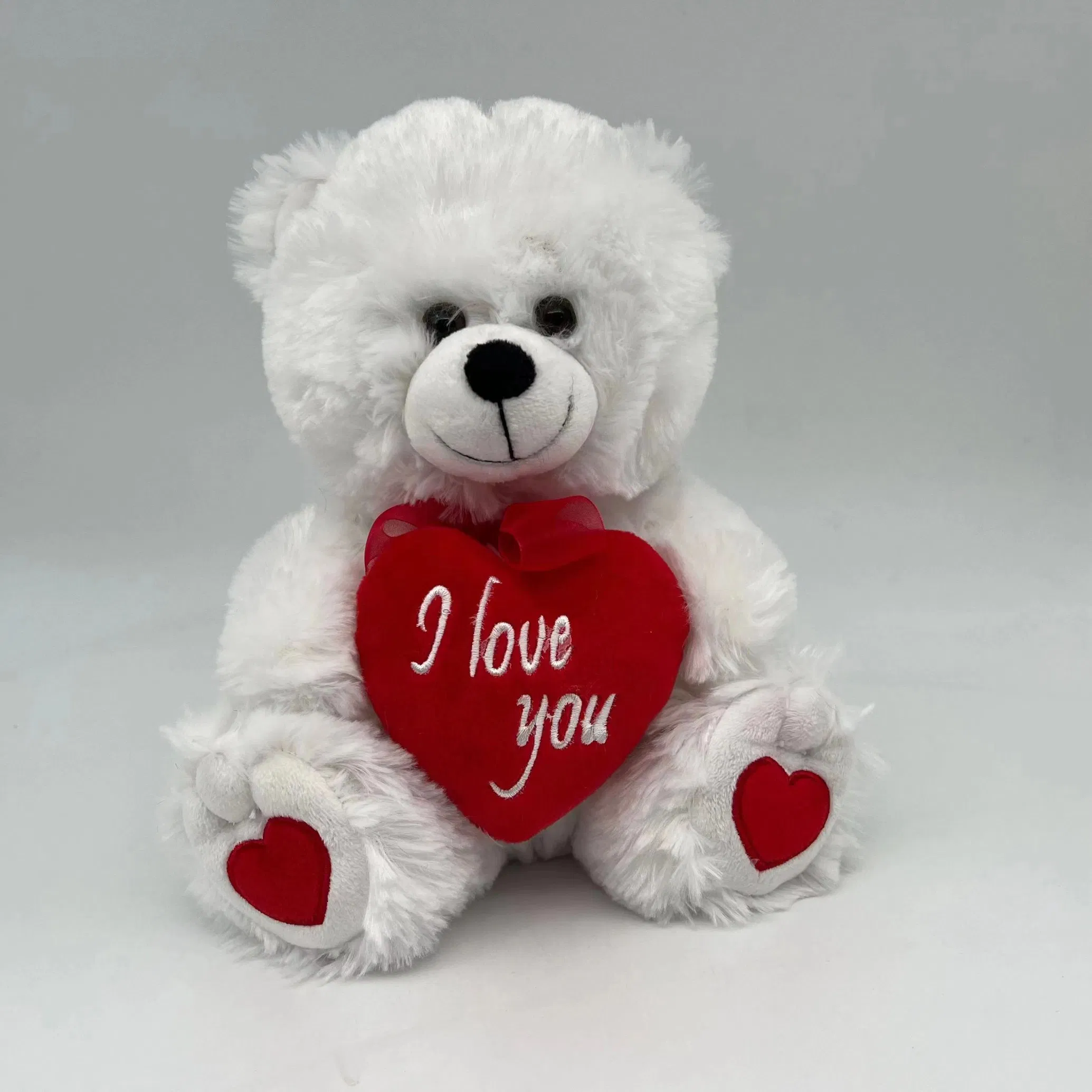 22cm Red PP Cotton Filled Sitting Teddy Bear for Southeast Asia / Middle East – 500pcs MOQ, Export Ready
