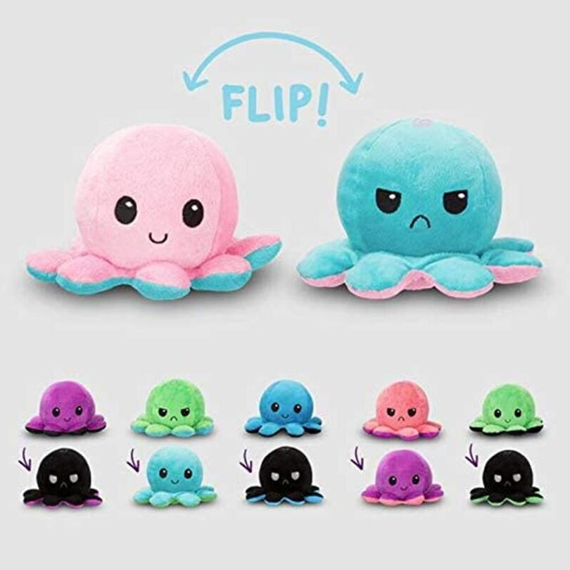 20cm MOQ 50pcs Reversible Octopus Plush Toy Ships from EU Warehouse – Fast Local Delivery, No Import Delay