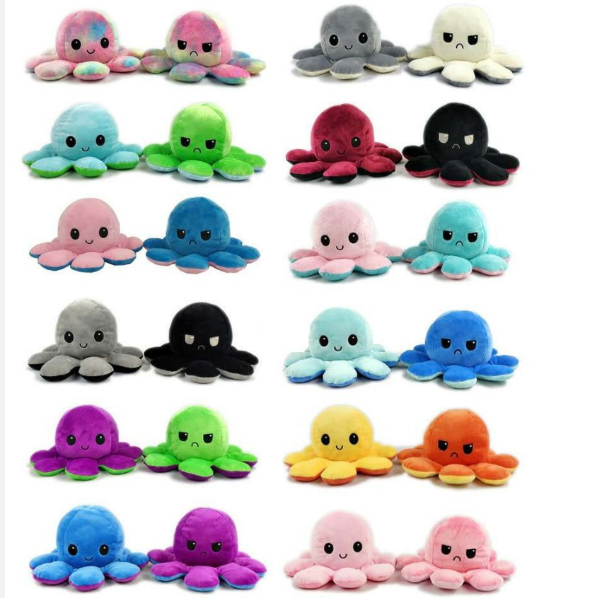 20cm MOQ 50pcs Reversible Octopus Plush Toy Ships from EU Warehouse – Fast Local Delivery, No Import Delay