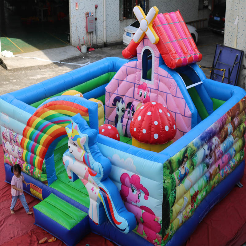 60x10m 0.55mm PVC Inflatable Bouncer for Agricultural Farm Use – CE Certified, Blower Included, Bulk Supply